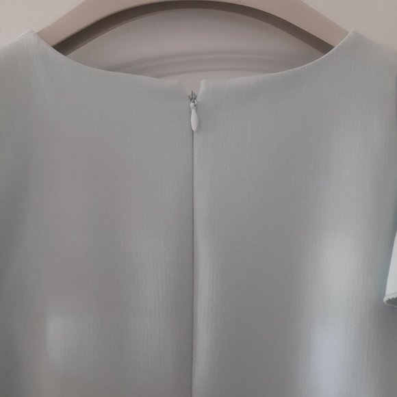NWOT Ann Taylor Light Blue Green Sleeveless Dress with Ruffles - Picture 9 of 14